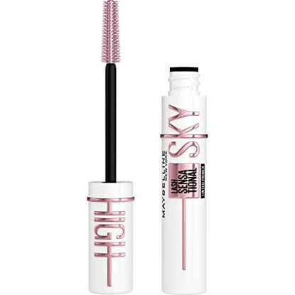 Picture of Maybelline New York Lash Sensational Sky High Serum Infused Lash Primer for Mascara, Lengthening, Thickening, Tinted and Washable Formula, Soft Black, 1 Count