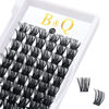 Picture of Lash Clusters D Curl 18 mm DIY Eyelash Extensions 72 Clusters Lashes B&Q LASH Fluffy Individual Lashes Eyelash Clusters Extensions Individual Lashes Cluster DIY at Home (B05,18 mm)