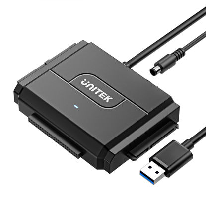 Picture of Unitek SATA/IDE to USB 3.0 Adapter, IDE Hard Drive Adapter Kit Recovery Converter for Universal 2.5"/3.5" Inch IDE and SATA External HDD/SSD, Support 10TB