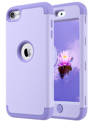 Picture of ULAK Compatible with iPod Touch 7 Case, iPod Touch 6 Case, iPod Touch 5 Case, Heavy Duty High Impact Knox Armor Case Cover for iPod Touch 5th/6th/7th Generation, Purple