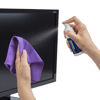 Picture of Screen Mom Screen Cleaner Kit for Laptop, Phone Cleaner, iPad, Eyeglass, LED, LCD, TV - Includes 2oz Spray and 2 Purple Cleaning Cloths