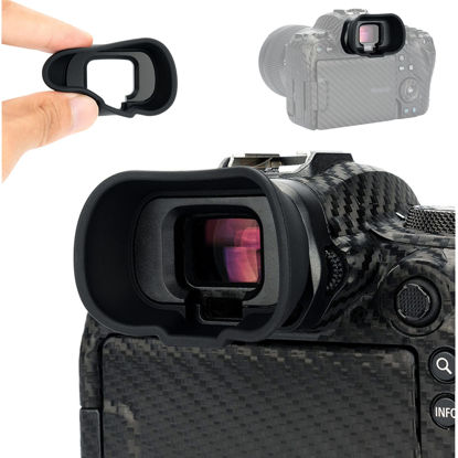 Picture of EOS R6 Mark II R6 R5 R5C Eyecup Eyepiece，Soft Silicon Extended Camera Eye Cup Viewfinder Special Designed for Canon EOS R6 Mark II R6 R5 R5C R5 C Full-Frame Mirrorless Camera