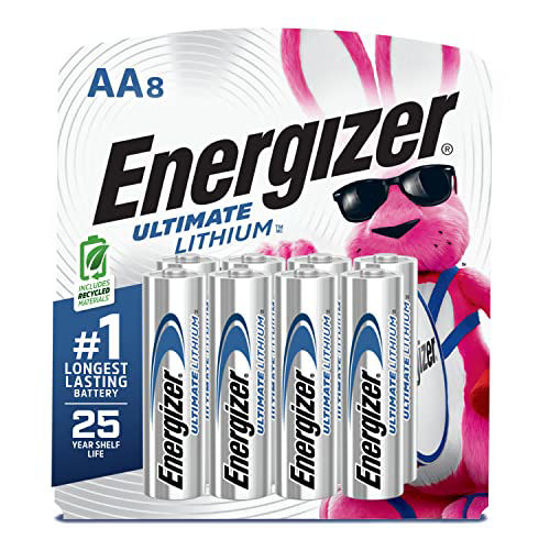 Picture of Energizer AA Lithium Batteries, World's Longest Lasting Double A Battery, Ultimate Lithium (8 Battery Count)