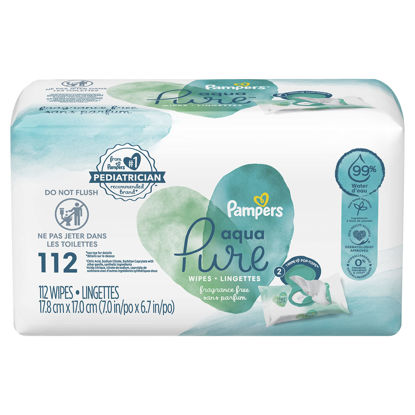 Picture of Baby Wipes Fitment, 112 count - Pampers Aqua Pure Sensitive Baby Wipes