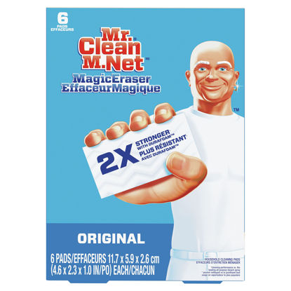 Picture of Mr. Clean Magic Eraser Original Cleaning Pads with Durafoam, White, 6 Count