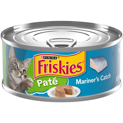 Picture of Purina Friskies Pate Wet Cat Food, Mariner's Catch - (24) 5.5 oz. Cans