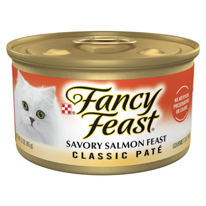 Picture of Purina Fancy Feast Salmon Feast Classic Grain Free Wet Cat Food Pate - (24) 3 oz. Cans