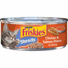 Picture of Purina Friskies Gravy Wet Cat Food, Shreds Chicken & Salmon Dinner in Gravy - (24) 5.5 oz. Cans