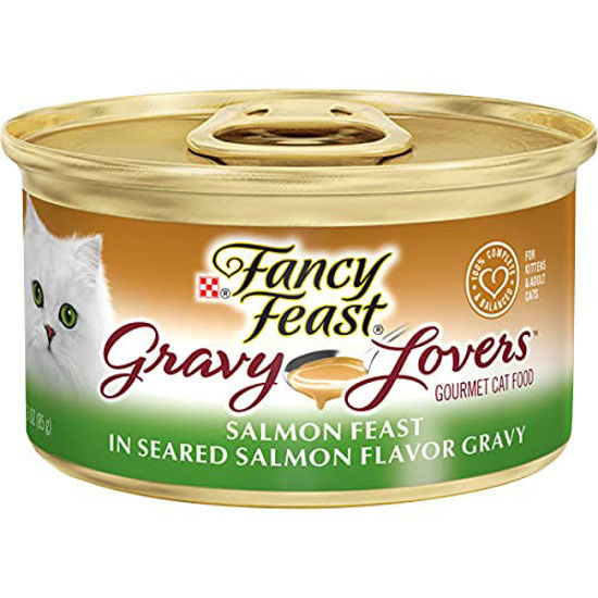 Picture of Purina Fancy Feast Gravy Wet Cat Food, Gravy Lovers Salmon Feast in Seared Salmon Flavor Gravy - (24) 3 oz. Cans