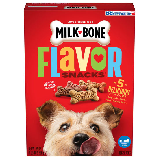 Picture of Milk-Bone Flavor Snacks Dog Biscuits, Small Crunchy Dog Treats, 24 Ounce