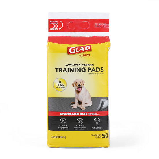 GetUSCart Glad for Pets Black Charcoal Puppy Pads Puppy Potty Training Pads That ABSORB NEUTRALIZE Urine Instantly New Improved Quality Puppy Pee Pads 50 count