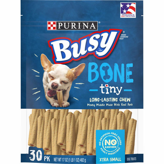 Picture of Purina Busy Made in USA Facilities Toy Breed Dog Bones, Tiny - 30 ct. Pouch