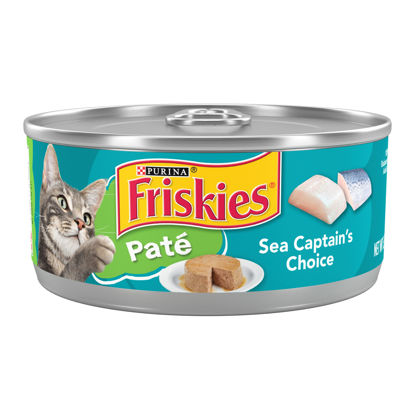 Picture of Purina Friskies Wet Cat Food Pate, Sea Captain's Choice - (24) 5.5 oz. Cans