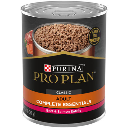 Picture of Purina Pro Plan High Protein, Grain Free Wet Dog Food, Beef and Salmon Entree - (12) 13 Oz. Cans