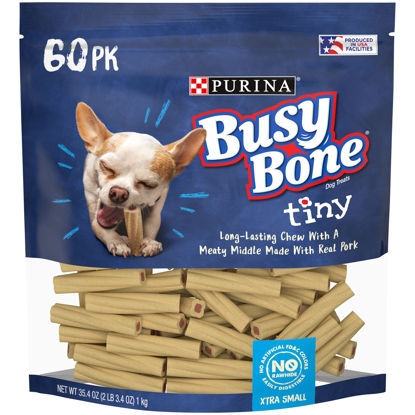 Picture of Busy Purina Made in USA Facilities Toy Breed Dog Bones, Tiny - 60 ct. Pouch