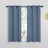 Picture of NICETOWN Kitchen Curtains Small Window Curtains & Drapes, Thermal Insulated Solid Grommet Curtain Panels for Cupboard, Loft, Cafe, Dining Room (Stone Blue, 34" W x 45" L, 2PCs)