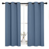 Picture of NICETOWN Kitchen Curtains Small Window Curtains & Drapes, Thermal Insulated Solid Grommet Curtain Panels for Cupboard, Loft, Cafe, Dining Room (Stone Blue, 34" W x 45" L, 2PCs)