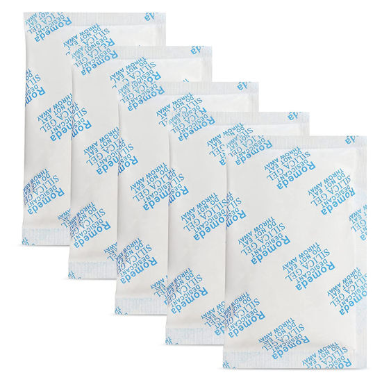 Picture of 15 Pcs 20 Gram Silica Gel Packs, Transparent Desiccant, Desiccant Packets for Storage, Moisture Packs for Spices Jewelry Shoes Boxes Electronics Storage, Food Safe