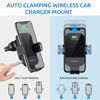 Picture of CHGeek Wireless Car Charger, 15W Fast Charging Auto Clamping Car Charger Phone Mount Phone Holder fit for iPhone 14 13 12 11 Pro Max Xs, Samsung Galaxy S23 Ultra S22 S21 S20, S10+ S9+ Note 9, etc