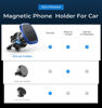 Picture of LISEN Magnetic Phone Holder for Car, [Easily Install] Car Phone Holder Mount [6 Strong Magnets] Cell Phone Holder for Car [Case Friendly] iPhone Car Holder Blue