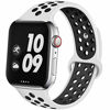 Picture of EXCHAR Sport Band Compatible with Apple Watch Band 44mm 42mm Breathable Soft Silicone Replacement Wristband Women and Man for iWatch Series 4 3 2 1 Nike+ All Various Styles S/M Platinum Black