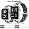 Picture of EXCHAR Sport Band Compatible with Apple Watch Band 44mm 42mm Breathable Soft Silicone Replacement Wristband Women and Man for iWatch Series 4 3 2 1 Nike+ All Various Styles S/M Platinum Black