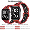 Picture of EXCHAR Sport Band Compatible with Apple Watch Band 42mm Series 3/2/1 Breathable Soft Silicone Replacement Wristband Women and Men for iWatch 44mm Series 5/4 Nike+ All Various Styles S/M Red-Black