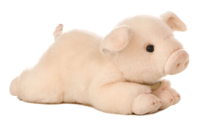 Picture of Aurora® Adorable Miyoni® Pig Stuffed Animal - Lifelike Detail - Cherished Companionship - Pink 8 Inches