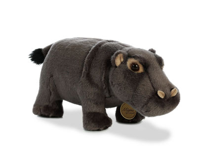 Picture of Aurora® Adorable Miyoni® Hippopotamus Stuffed Animal - Lifelike Detail - Cherished Companionship - Gray 10.5 Inches