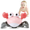 Picture of Baby Girl Toys Tummy Time: Pink Crawling Crab Babies Montessori Toy 4 5 6 7 8 9 10 11 12 18 Learning 36 Months 3 Year Old Toddler Birthday Gifts Educational Stuff for Infant Walker Girls 1 Essentials