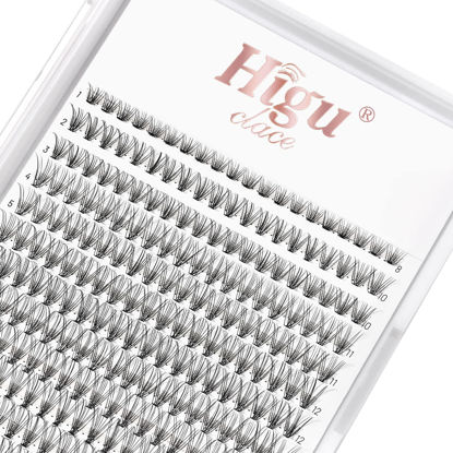 Picture of 240 Pcs DIY Eyelash Extension 10D Thickness 0.10mm Individual Lashes Cluster D Curl 8-14mm Single Lashes Reusable Professional Makeup Mini Lash Clusters Extensions at Home (10D D 8-14mm)