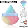 Picture of Sibba 12 Pieces Triangle Powder Puffs Face Cosmetic Powder Puff Washable Reusable Soft Plush Powder Sponge Makeup Foundation Sponge for Face Body Loose Powder Wet Dry Makeup Tool