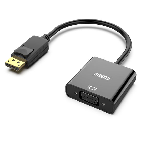 Picture of BENFEI DisplayPort to VGA, Gold-Plated DP to VGA Adapter (Male to Female) Compatible for Lenovo, Dell, HP, ASUS