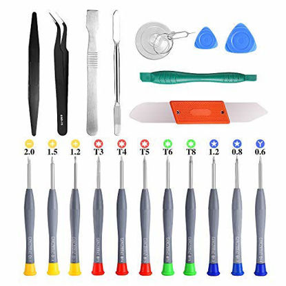 Picture of 21pcs Precision Screwdriver Set Magnetic,GangZhiBao Repair Tools Kit for Fix Phone/iphone,Computer/PC,Tablet/Pad,Watch,PS4 - Replace Screen Battery Camera Small Electronics Open Pry Tool Kits Sets DIY