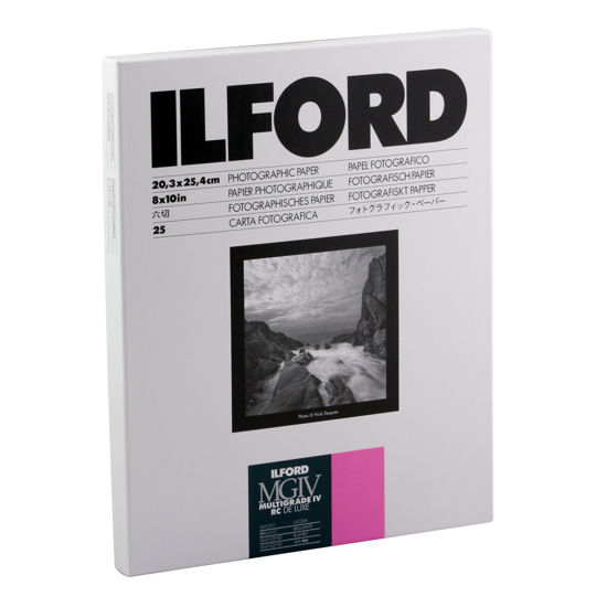 Picture of Ilford Multigrade IV RC Deluxe Resin Coated VC Variable Contrast - Black and White Enlarging Paper, 8x10 Inches, 25 Sheets, Glossy Surface (116 8190)