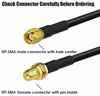 Picture of 10m 33ft Cable RP-SMA Coaxial Extension Cable Male to Female Connector for Wireless LAN Router Bridge & Cellular Antenna, Not for TV