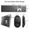 Picture of Wireless Keyboard and Mouse Combo, Jelly Comb KUT027 Wireless Keyboard and Mouse 2.4GHz Full Size Ultra-Thin Keyboard Mouse for Computer, Laptop, PC, Desktop, Windows 7, 8, 10 -Black and Sliver