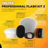 Picture of MagMod Professional Flash Kit 2 | Photography Lighting Flash Diffuser Set | Magnetic Light Diffuser Attachments | Lightweight MagMod Modifiers | Superior Light Control