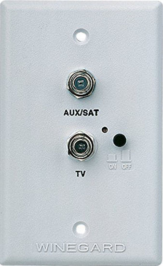 Picture of Winegard RV-7542 White Wall Plate Power Supply with Satellite and Cable Hookups for RV Antenna (Renewed)