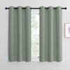 Picture of NICETOWN Greyish Green Room Darkening Curtains for Kitchen, Window Treatment Thermal Insulated Solid Grommet Room Darkening Curtains/Drapes for Bedroom (Set of 2, 42 inches Wide by 48 inches Long)