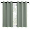 Picture of NICETOWN Greyish Green Room Darkening Curtains for Kitchen, Window Treatment Thermal Insulated Solid Grommet Room Darkening Curtains/Drapes for Bedroom (Set of 2, 42 inches Wide by 48 inches Long)