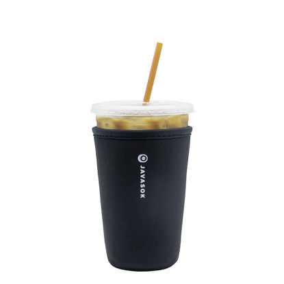 Picture of Sok It Java Sok Iced Coffee & Soda Cup Sleeve Insulated Neoprene Cover (Black, Medium: 24-28oz)