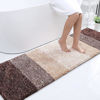 Picture of OLANLY Luxury Bathroom Rug Mat, Extra Soft and Absorbent Microfiber Bath Rugs, Non-Slip Plush Shaggy Bath Carpet Runner, Machine Wash Dry, Bath Mats for Bathroom Floor, Tub and Shower, 70x24, Brown