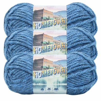 Picture of Lion Brand Yarn Hometown Yarn, Bulky Yarn, Yarn for Knitting and Crocheting, 3-Pack, Sleepy Hollow Spirit