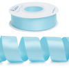 Picture of Ribbli Light Blue Double Faced Satin Ribbon,1” x Continuous 25 Yards,Use for Bows Bouquet,Gift Wrapping,Baby Shower,Floral Arrangement