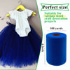 Picture of Royal Blue Tulle Fabric Rolls 6 Inch by 100 Yards (300 feet) Fabric Spool Tulle Ribbon for DIY Royal Blue Tutu Bow Baby Shower Birthday Party Wedding Decorations Christmas Craft Supplies