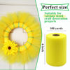 Picture of Yellow Tulle Fabric Rolls 6 Inch by 100 Yards (300 feet) Fabric Spool Tulle Ribbon for DIY Yellow Tutu Bow Baby Shower Birthday Party Wedding Decorations Christmas Craft Supplies