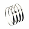 Picture of EesTeck 4Pcs 8" Adjustable 304 Stainless Steel Duct Clamps Hose Clamp Pipe Clamp Air Ducting Clamp worm drive hose clamps