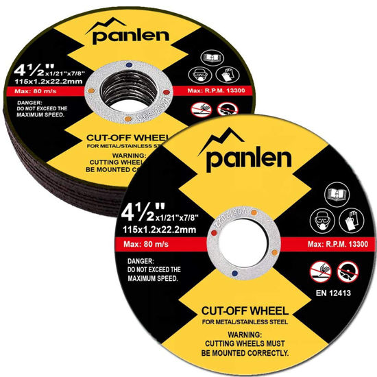 Picture of 10 Pack Panlen Cutting Wheel 4 1/2 Metal Stainless Steel Cutoff Disk,Thin Cutting Blade for Angle Grinder by Panlen (10)