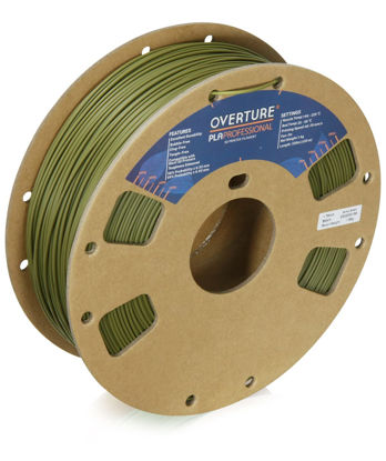 Picture of OVERTURE PLA Plus (PLA+) Filament 1.75mm PLA Professional Toughness Enhanced PLA Roll, Cardboard Spool, Premium PLA 1kg(2.2lbs), Dimensional Accuracy 99% Probability +/- 0.03mm (Army Green)